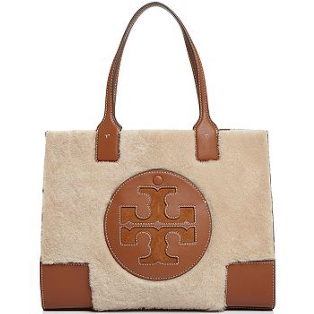 Tory Burch Ella shearling mini tote
